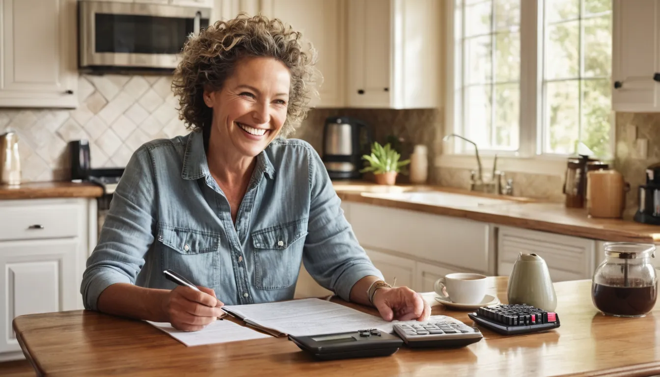 Homeowner reviewing a written septic quote at the kitchen table in the California area